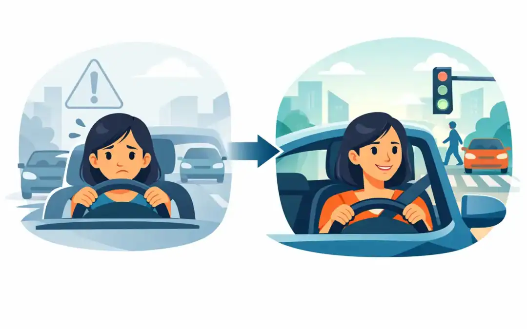 Fra usikker elev til sikker bilist i trafikken